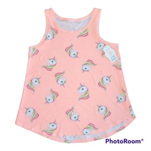 Wonder Nation Girls Plus, tank top, Size:L (10-12) Plus, Unicorn print, NWT